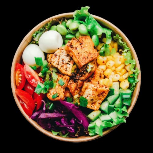 Delicious prepared meal